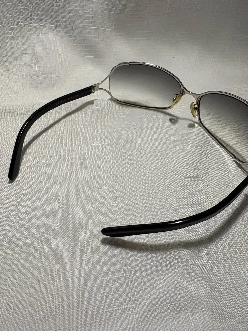 Etro Vintage Designer Sunglasses with Smoke Gradient Lenses - Black Frame